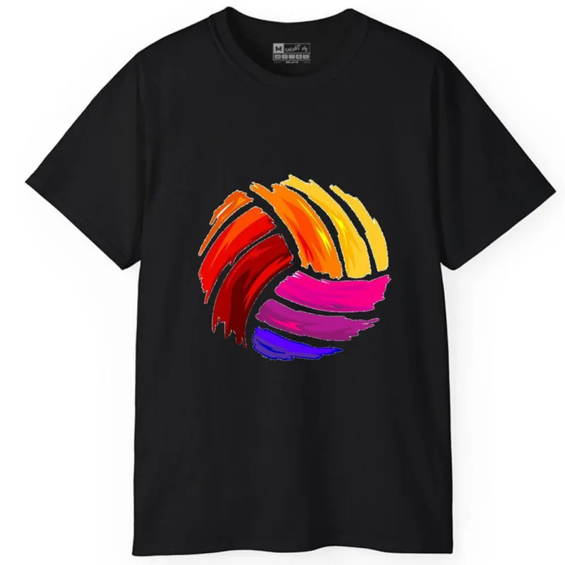 تیشرت آستین کوتاه مردانه طرح توپ والیبال مدل 475
