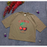 تیشرت باکسی ترند سوپر نخ پنبه گیلاس 🍒