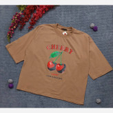 تیشرت باکسی ترند سوپر نخ پنبه گیلاس 🍒