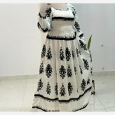 پیراهن زنانه کریشه هندی نخی فری سایز قد 137
