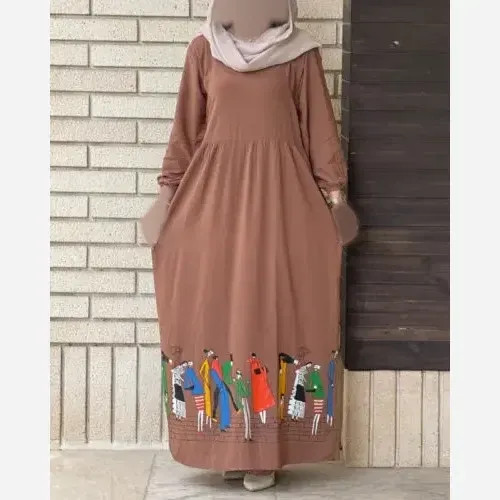 ساحلی نخی طرح آدمک فری سایز مناسب 38 تا 48