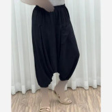 شلوار تبتی نخی قواره آزاد فری سایز جنس نخ ململ