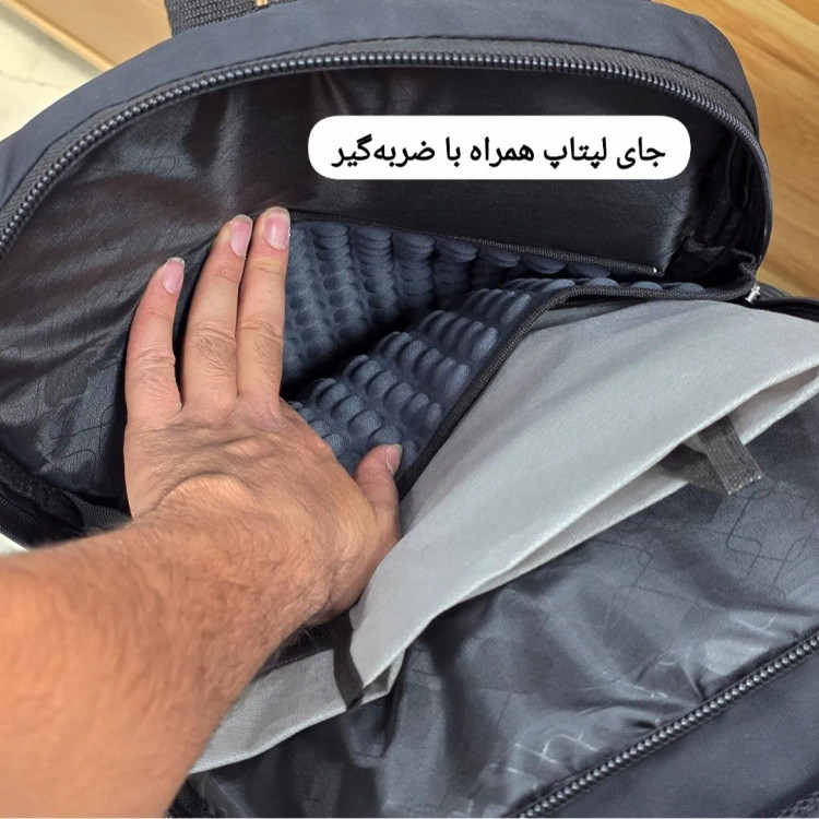 کوله پشتی دانشجویی و دبیرستانی اکولاک پارچه ریپس کرهای جای لپتاپ
