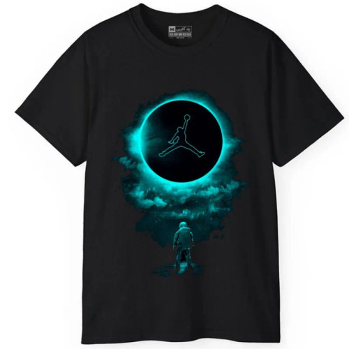 تیشرت آستین کوتاه مردانه مدل ماه و فضانورد