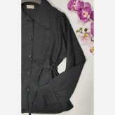 شومیز عروسکی مشکی محرمی مدل آدانا پارچه کرسپو فری سایز
